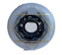 EKalgretrA Roues de Rollers en Ligne 8 pièces 88A Roues de Patin à roulettes Plates Fantaisie alignées 72 76 80mm Quad Patins Accessoires d'engrenage(8pcs Silver 72mm)