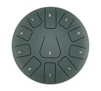 EKalgretrA Tongue Drum Tambour à Langue en Acier de 8 Pouces, 11 Notes, Tambour à Main avec maillet, Pics à Doigts, Percussion for la méditation et Le Yoga(Green)