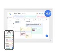 EKASN Cadre Photo numérique 10,1"" Calendrier Numérique mural Écran Tactile Familiale Partage Desktop Multi-utilisateur WIFI Blanc