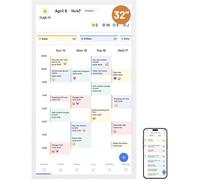 EKASN Cadre Photo Numérique 32"" avec Télécommande Calendrier Intelligent IPS FHD 1920*1080P WIFI 32GO Blanc
