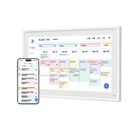 EKASN Cadre Photo Numérique Calendrier Intelligent 15.6"" Agenda Modernisé Cadre Photo Météo Menus - Maison&Bureau WIFI Blanc