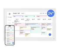 EKASN Calendrier Intelligent 24 écran tactile mural IPS FHD Planning familiaux Partager photos/vidéos Blanc Blanc G
