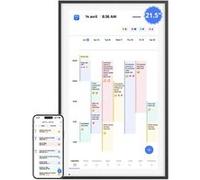 EKASN Cadre Photo Numérique 21,5 IPS 1920*1080, Calendrier Tactile 32G Planning Familiaux, Téléphones Sync Idéal Cadeau Blanc
