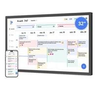 Cadre Photo Numérique EKASN 32'' Calendrier Tableau Tactile FHD IPS 1920*1080 Planificateur de Tâches-Agenta-Ménage Mural 32G Blanc