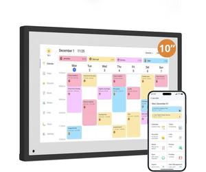 EKASN Calendrier Numérique Intelligent PLANNING MURAL 10.1″ Organisation Familiale Tâches Travail Partenaire Écran HD 32G WIFI Noir