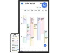 EKASN Électrique Calendrier Numérique 24'' Intelligent les Horaires Familiaux Tâches, Écran Tactile 1920*1080P FHD, Supporte Mural - Idéal Cadeau G