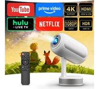 EKASN Vidéoprojecteur 4K Upgrade 1080P Natif FHD et HIFI, Design Esthétique Support Télescopique, Auto Focus/Correction, Android PS5 G