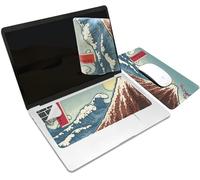 Ekax Mouse Pad,3 in 1 Mouse Pad,Multifunction Microfiber Laptop Mouse Pad,Portable Washable Keyboard Pad,Screen Protector,Cleaning All in One Fuji Ukiyo-e