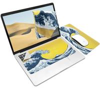 Ekax Multifunctional Mouse Pad,3 in 1 Mouse Pad for Computer Office Gamer,Portable & Washable,Ultra Thin Mousepad,Screen Protection,Microfibre Cleaning Cloths,Ukiyo-e