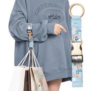 EKAX Sangle de transport de voyage avec crochets et boucle, pince de veste pour voyage, sangle de bagage, support de sac réglable, clip de transport de voyage pour sac à main, sac à dos (orchidée