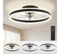 EKDADL Reversibile Ventilateur Plafond Silencieux Ventilateurs de Plafond avec Lampe Intégrée 0%-100% Dimmerabile APP Smart Plafonnier Ventilateur de Plafond avec Telecommande Timing