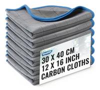 Ekedalen Chiffon Magique Microfibre Carbone 6X, 400GSM Serviette sans Trace à Polir, Lingette Essuie Verre Vitre Lunette Vaisselle Cuisine Menage Voiture, Torchon Nettoyage Réutilisable Lavable, Bleu