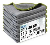 Ekedalen Chiffon Magique Microfibre Carbone 6X, 400GSM Serviette sans Trace à Polir, Lingette Essuie Verre Vitre Lunette Vaisselle Cuisine Menage Voiture, Torchon Nettoyage Réutilisable Lavable, Vert