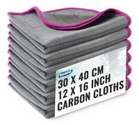 Ekedalen Chiffon Magique Microfibre Carbone 6X, 400GSM Serviette Sans Trace Polir, Lingette Essuie Verre Vitre Lunette Vaisselle Cuisine Menage Voiture, Torchon Nettoyage Réutilisable Lavable, Pourpre