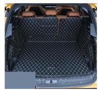 EKEGUY Tapis Coffre Voiture en Cuir Doublure Chargement pour Citroën DS7 2018-2020 Accessoires Tapis Intérieur Crossback Housse Protection Coffre Voiture (Noir Blanc)