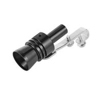 EKEGUY Tuyau d'Échappement Sonore Universel Simulateur Son Turbo Dispositif Remise État du Véhicule Tuyau D'échappement Sifflet Sonore Turbo Silencieux Tuyaux Queue de Voiture(Black-XL)