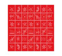 Ekelund Linneväveri Nappe Adventruta 80x80 cm Rouge