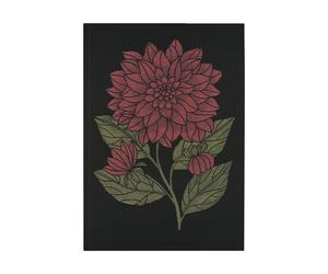 Ekelund Linneväveri Serviette de cuisine Dahlia 48x70 cm Rouge-noir-vert