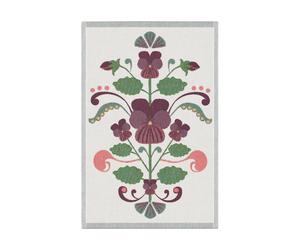 Ekelund Linneväveri Serviette de cuisine Lindas viol 40x60 cm Lilas-gris