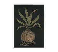 Ekelund Linneväveri Serviette de cuisine Lök 48x70 cm Noir-jaune foncé