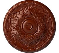 Ekena menuiseries Cm16amacs 15 3/10,2 cm OD X 5/20,3 cm P Amelia (compatible avec toile de jusqu'à 4 1/20,3 cm), peint à la main plafond Médaillon, Cuivre Antique Rouge brique