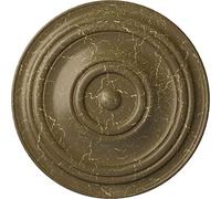 Ekena menuiseries Cm31tracs 31 OD X 2 1/2 P traditionnel plafond Médaillon (compatible avec toile de jusqu'à 8 1/4), peint à la main, Cuivre Antique Mississippi Mud Crackle