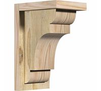 Ekena menuiseries Cor06 X 08 x 08neb01rdf NEUF Brighton Corbel (brut de sciage avec plaque arrière Sapin Douglas - Scié grossièrement - Largeur : 15,2 cm (6") 8"D x 12"H 4"W Douglas Fir (Rough Sawn)