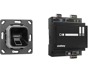 EKEY 203752 Lot de Lecteur d’Empreinte Digitale xLine pour Montage encastré, sans châssis, Noir