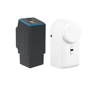 EKEY UNO 200024 Lecteur d’Empreinte Digitale avec Batterie Rechargeable, y Compris eqiva Bluetooth® Smart Mécanisme de Serrure, Lot de Post-équipement pour Toutes Les Portes courantes, Noir