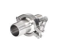 EKFBQBGW 1/8" to 2" Tri Clamp Cover Internal and External Thread Ferrule,Sillicon Gasket Pipe Fitting Cheerfully (Size : in Thread, Color : DN15-Clamp 50.5mm)