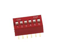 EKFBQBGW 10PCS Red Toggle Switch Spacing 2.54MM DIP Dial The Code Switch 1 2 3 4 5 6 7 8 9 10 12 PIN Quick Switch (Color : Red, Size : 12) (Color : Red, Size : 10) EKFBQBGW