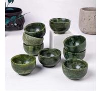 EKFBQBGW 1pc crystal Xiuyan jade teacup South jade jade glass Kung fu teacup tea set handicrafts desktop decoration