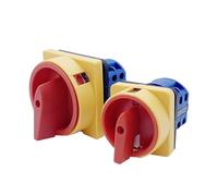 EKFBQBGW 20A and 25A Off-ON 4 Poles Disconnect Isolator Switches LW26GS CA10 48x48mm 64x64mm Padlock Rotary Cam Switch(25A 64x64mm Panel) EKFBQBGW