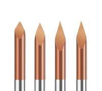 EKFBQBGW 3 Edge Bit4/6mm Shank Coated V Bit Carbide Bit for Woodworking 1Pcs(4x0.1x90) EKFBQBGW