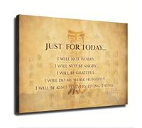 EKFBQBGW Just For Today Truth Poster Canvas Wall Print | Understated inspirational artwork on canvas for quiet study area(Unframed,12x18inch(30x45cm))