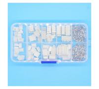EKFBQBGW Kit de 40 Ensembles dans Une boîte 2p 3p 4p 5 Broches à Angle Droit 2,54 mm Pas borne/boîtier/connecteur d'embase à Broches Adaptateur XH Kits