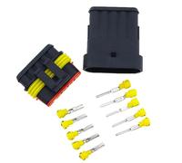 EKFBQBGW Lot de 10 connecteurs de Fils électriques Automobiles étanches 5 Broches AMP 1,5 mm² for Voiture et Moto