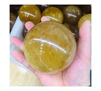 EKFBQBGW Masseur de Pierre de Gypse d'origine de Pierre gemme sphérique de Cristal Poli par Opale de sélénite Jaune Naturelle décoration de la Chambre (Size : 4cm)