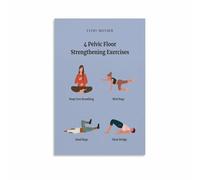 EKFBQBGW Physical Therapy Home Companion, Pelvic Floor & Bladder Control Exercise Poster, Clinical-Inspired Guide Unframed,12x18inch(30x45cm)