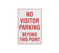 EKFBQBGW Private Parking Sign No Visitor Parking Beyond This Point Reflective Aluminum Sign for Residents Only Employee Parking Area Fade Resistant (8 X 12 inch)