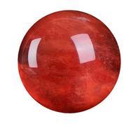 EKFBQBGW Red Obsidian Ball with Stand, Crystal Ruby Sphere Melting Quartz Gemstone for Feng Shui Divination Home Decoration,red Ball-5~6cm