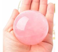 EKFBQBGW Rose Quartz Crystal Stone Ball with Stand Magic Ornament for Magic/Photography/FengShui/Witchy Gifts/and Home Decor,8~9cm