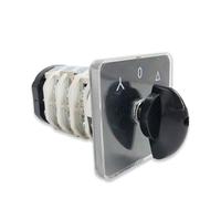 EKFBQBGW YMZ12-32/4 Selector Starter Star/Triangle Electrical Changeover Rotary Cam Switch 32A 4 Pole 3 Position Sliver Contacts EKFBQBGW