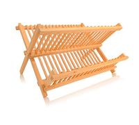 EKFJAELL Égouttoir à Vaisselle Pliable en Bois de Hêtre - Accessoire de Cuisine Écologique, Durable et Résistant à l'Eau