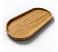 EKFJAELL Plateau décoratif ovale en bois de chêne, 200 x 100 x 15 mm, marron, scandinave, servir, décorer, présenter