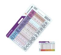 EKG Calipers Nurses, Double Sided Rhythm Pocket Card, ECG Rate Pocket Cards, Nurse Badge Reference Card, Compact Badge Card, Easy To Use, Portable for Nurses Teachers Students