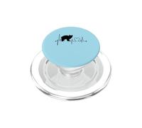 EKG de battements de cœur de Chat mannois drôle, J'aime Mon Chat mannois PopSockets PopGrip pour MagSafe