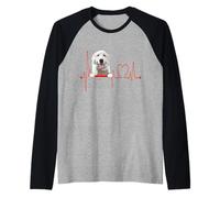 EKG de battements de cœur pour Chiens des Grandes Pyrénées, C'est drôle, Mes Chiens sont Mon Cardio Manche Raglan