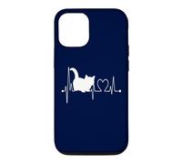 EKG des battements de cœur de Munchkin Cat Funny Cute I Love My Munchkin Cat Coque pour iPhone 12/12 Pro