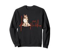 EKG des battements de cœur de Shiloh Shepherd Dog Mes Chiens sont Mon Cardio Sweatshirt